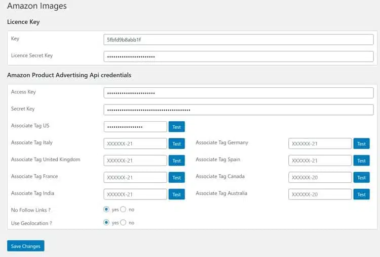 AMZ Images Configuration