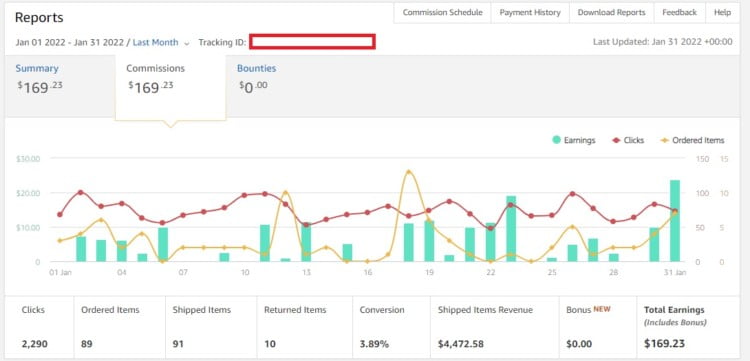 January 2022 Niche Site Income Report ($605) 5